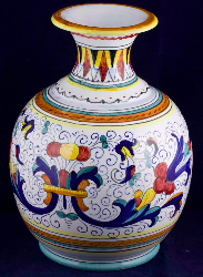 06096 Italian Ceramics Ricco Deruta Vase 2-867